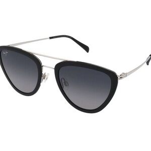 Maui Jim Black and Silver Cat-Eye Sunglasses